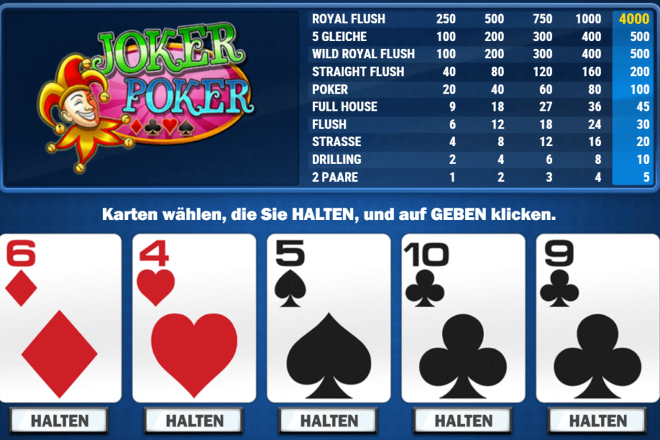 Video Poker im Online Casino