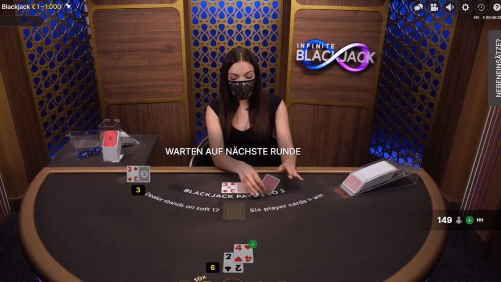 Live Blackjack im Online Casino