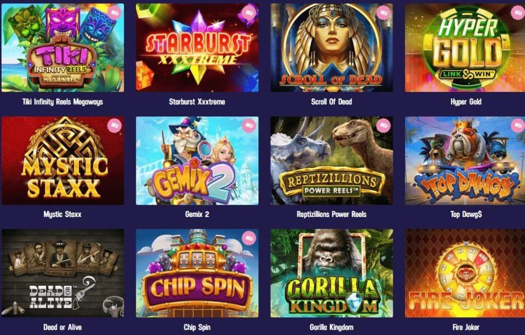 Spielautomaten Ansicht im Gambola Casino